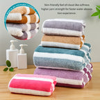 Classic Striped Bath Towel Set – 9 or 15 Piece No-Hair-Loss Super Absorbent Two-Color Towel Bundle | Large Bath Towels, Face Towels & Hand Towels for Bathroom & Beach