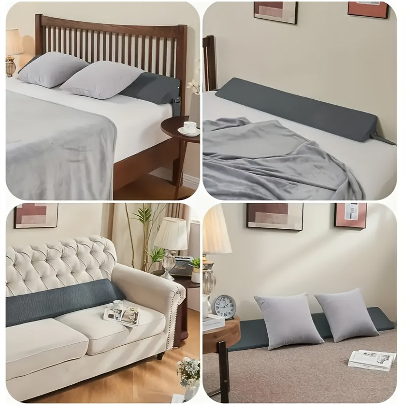 Bed Wedge Mattress Gap Filler Pillow, Headboard Closer Sleeping Pillow Against Headboard or Wall, Removable Cover Anti-Snoring Bed Wedge for Twin Full Queen King