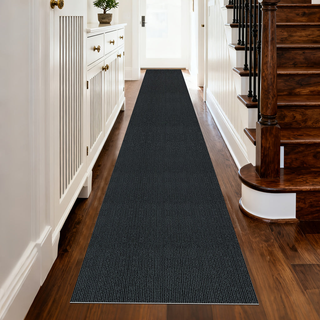 Non-Slip Runner Rug Washable & Cuttable – Low-Profile Hallway Rug for Kitchen, Living Room, Bedroom, Balcony & Poolside – Multiple Sizes 60x180 to 60x600cm
