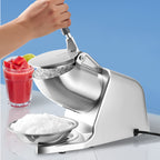 Electric Ice Crusher & Snow Cone Maker - 300W 286 lbs/h, 4 Stainless Steel Blades, One-Touch Operation, Anti-Splash, for Home Bar Office Kitchen | Nuvia Haven