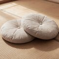 Round Seat Cushion 40x40cm 15cm Thick Firm Futon Meditation Mat Removable Linen Cover Chair Pad for Office Dining Chair Home Decor All Seasons Christmas