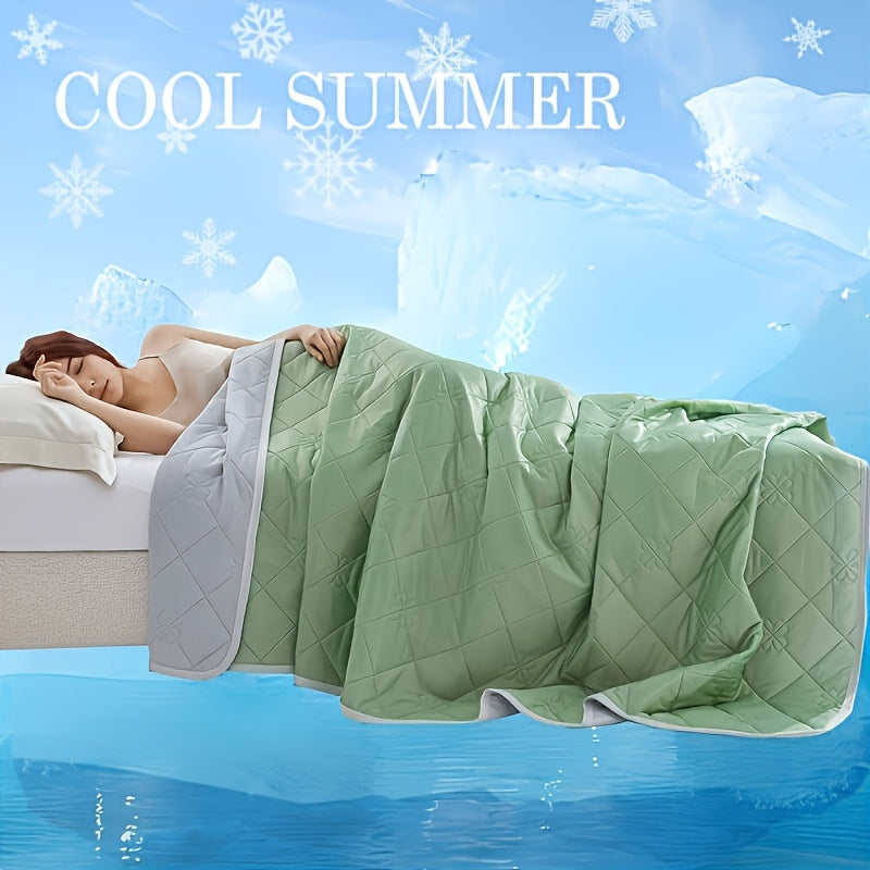 Cooling Blanket for Hot Sleepers Dual-Sided Soft Lightweight Reversible Summer Throw Machine Washable Multipurpose Bedding Travel Lounging Purple Green Blue Pink Sky Blue 39x59 59x79 79x91 Inch