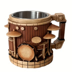 Musical Instrument Shaped Coffee Mug 11oz | Guitar & Drums Ceramic Cup Novelty Drinkware Perfect Gift for Music Lovers