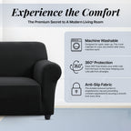 Elastic Stretch Sofa Cover Spandex – Non-Slip Couch Slipcover, Pet-Friendly, Machine Washable, All-Season, 7 Colors, 1/2/3 Seater, Living Room Bedroom Office Home Decor