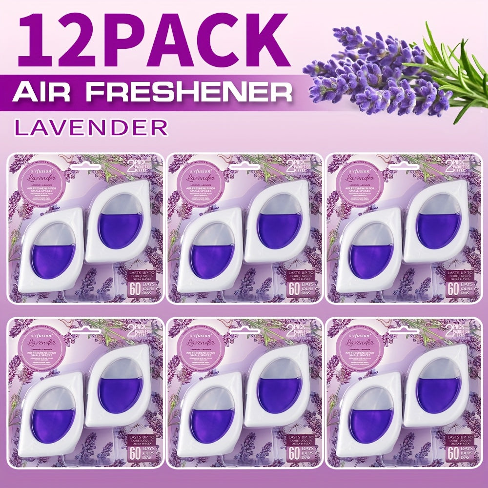 Small Space Air Freshener 2, 6 or 12 Pack – Odor Eliminator for Closets, Bathrooms & Pet Areas, 6 Scents, 0.25 fl oz Each Lasts Up to 30 Days, Fresh Scent Home Deodorizer