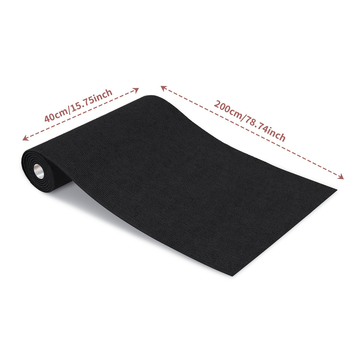 Non-Slip Hallway Runner Rug Self-Adhesive TPR Backing Ultra-Thin 0.4mm 5 Colors 6 Sizes for Kitchen Bedroom Living Room Entryway Hardwood Floors