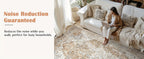Washable Vintage Area Rug - Chenille Retro Distressed Multi-Print Foldable Lightweight Accent Rug for Entryway Bathroom Kitchen Living Room and Bedroom