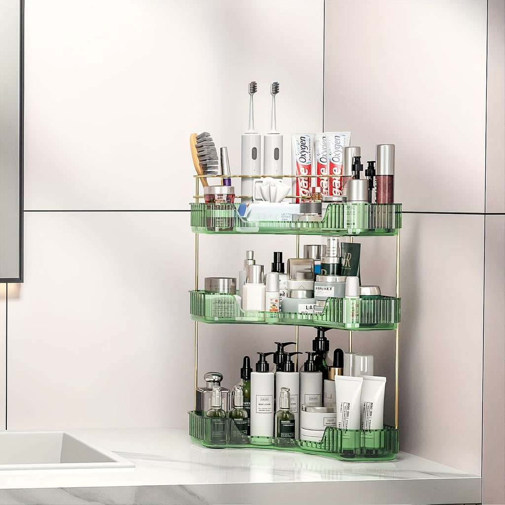 Corner Shower Shelf Bathroom Organizer with 2 or 3 Tiers - Space Saving Corner Storage Rack for Cosmetics, Toothbrush & Toiletries, Lightweight Caddy for Bathroom, Bedroom & Kitchen
