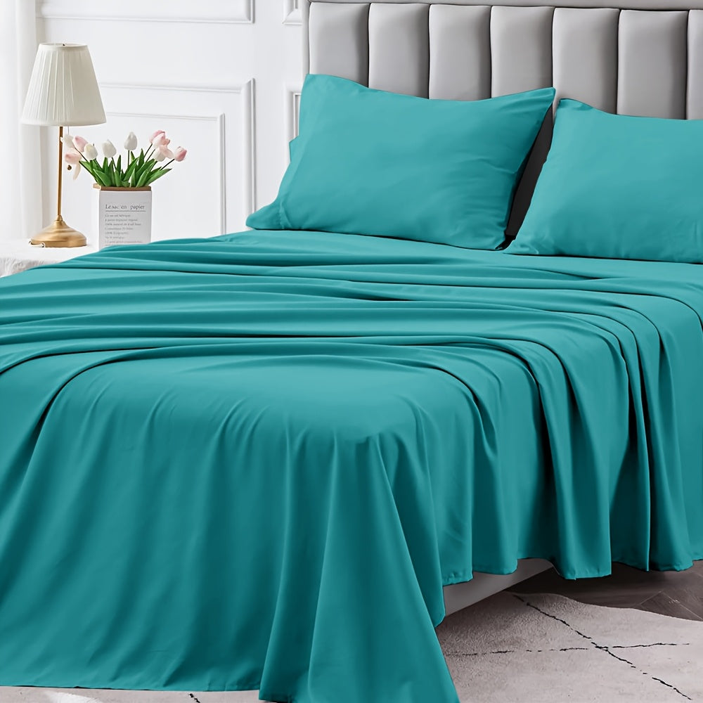 Luxury Microfiber Bed Sheet Set 4-Piece | Deep Pocket, Fade Resistant