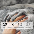Thick Rabbit Plush Recliner Chair Cover – Soft Non-Slip Shaggy Sofa Slipcover