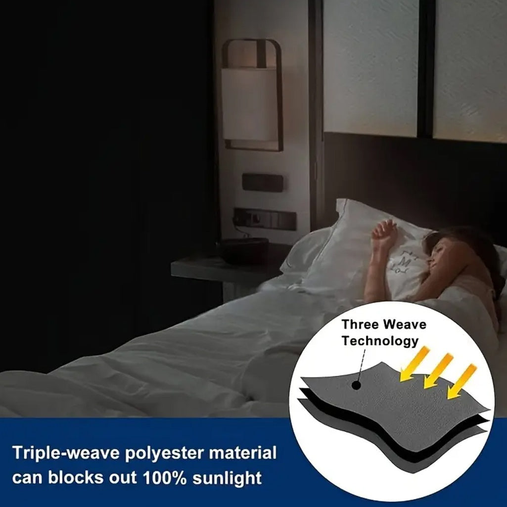 Portable Blackout Curtains 100% Blackout No Drill - Cuttable Magnetic Window Shades for Bedroom Nursery RV Media Room, UV Heat Blocking, 3 Sizes