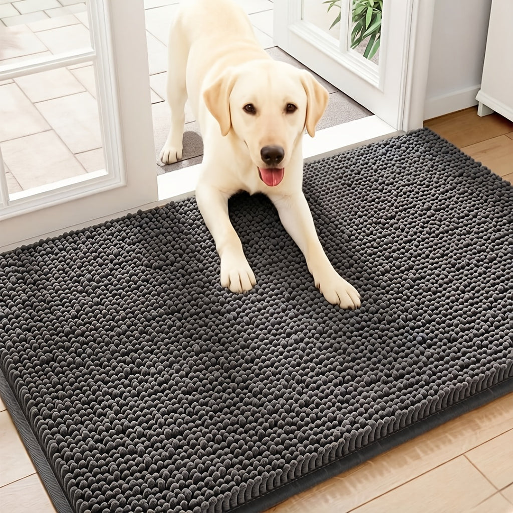 Washable Pet Door Mat Anti-Slip Mud & Paw Print Absorbent Rug – Machine Washable Indoor Entrance Mat for Dog & Cat | 3 Sizes 6 Colors