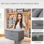 Extra Large Foldable Waterproof Storage Bins 4 or 8 Pack Collapsible Organizer Bags for Clothes Blankets Wardrobe Bedroom Kitchen Books Multi-Purpose