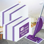 Mop Pad Refills 40 Pack – Dry & Wet Disposable Floor Cleaning Pads Compatible with WetJet & All Mop Models | Multi-Surface