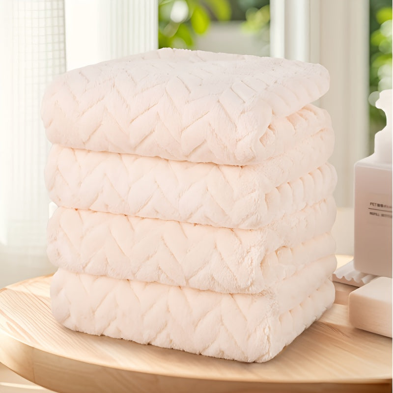 Quick-Dry Multipurpose Towel Set of 4 – 13.4×29.1 Inch Soft Lint-Free Towels for Bathroom, Kitchen, Face Washing & Car Cleaning | Multi-Color Options