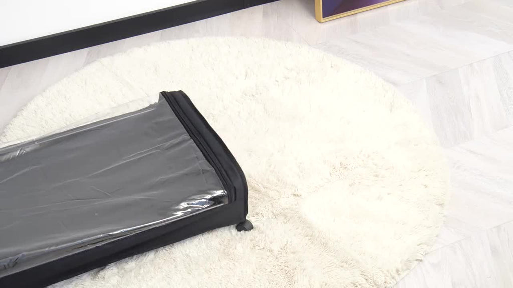 Rolling Under Bed Storage with Wheels - Metal Drawer Organizer for Clothes, Blankets, Shoes & Bedding, 1pc or 2pcs, Gray & Black, Wheeled Storage Box