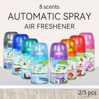 8-Scent Automatic Air Freshener Refills 5-Pack or 2-Pack – Odor Eliminator Room Spray for Home Bathroom Car Office Closet Fabric, Multi-Scent Fresh