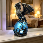 Gothic USB Night Light LED Resin Carving with Luminous Sphere – Ambient Bedroom Living Room Decor Light for Festival Parties, Collectors & Gothic Gift Enthusiasts
