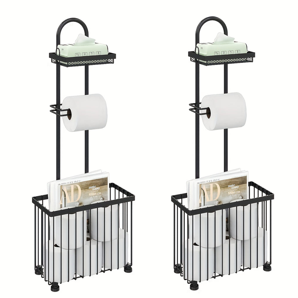 Freestanding Toilet Paper Holder with Storage Holds 6 Spare Rolls Heavy Duty 304 Stainless Steel Oiled Bronze Bathroom Organizer Space Saving No Drilling