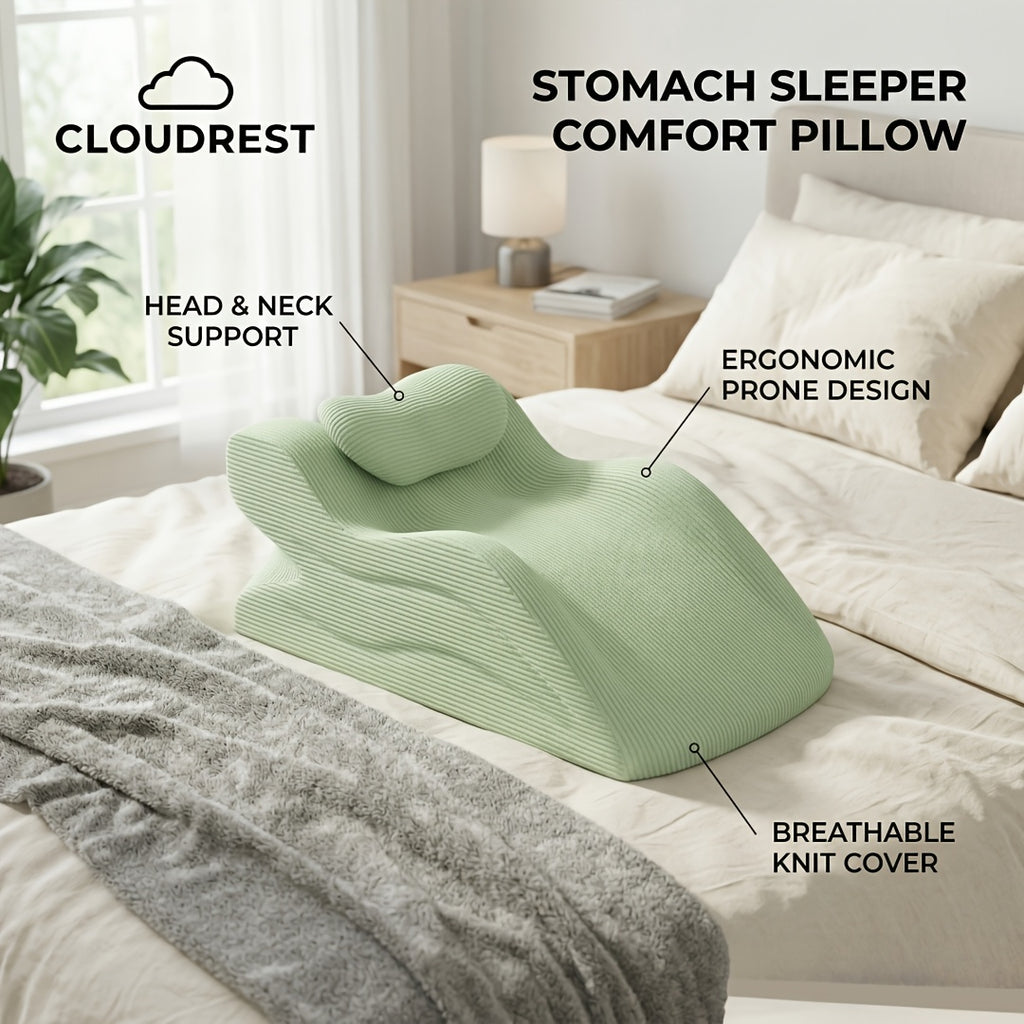 Ergonomic Backrest Pillow for Bed Reading - Multi-Purpose Support Pillow Neck Back Rest Removable Washable Cover Sleeping Reading Office Lounge