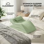Ergonomic Backrest Pillow for Bed Reading - Multi-Purpose Support Pillow Neck Back Rest Removable Washable Cover Sleeping Reading Office Lounge