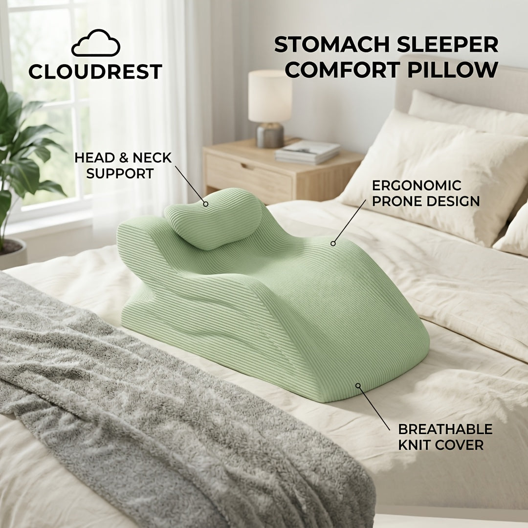 Ergonomic Backrest Pillow for Bed Reading - Multi-Purpose Support Pillow Neck Back Rest Removable Washable Cover Sleeping Reading Office Lounge