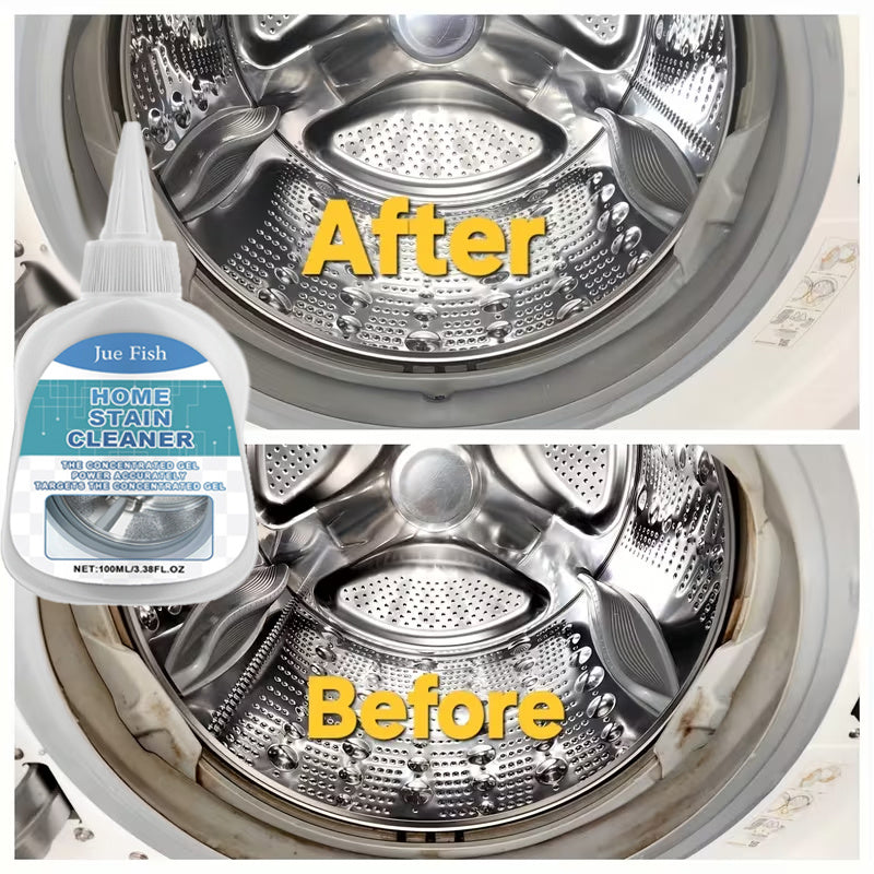 Washing Machine Cleaning Gel 3.38oz – Black Stain & Mold Remover for Washer Drum, Removes Stubborn Stains, Grease & Black Spots, Unscented Multi-Surface Cleaner for Kitchen, Bathroom & Fridge