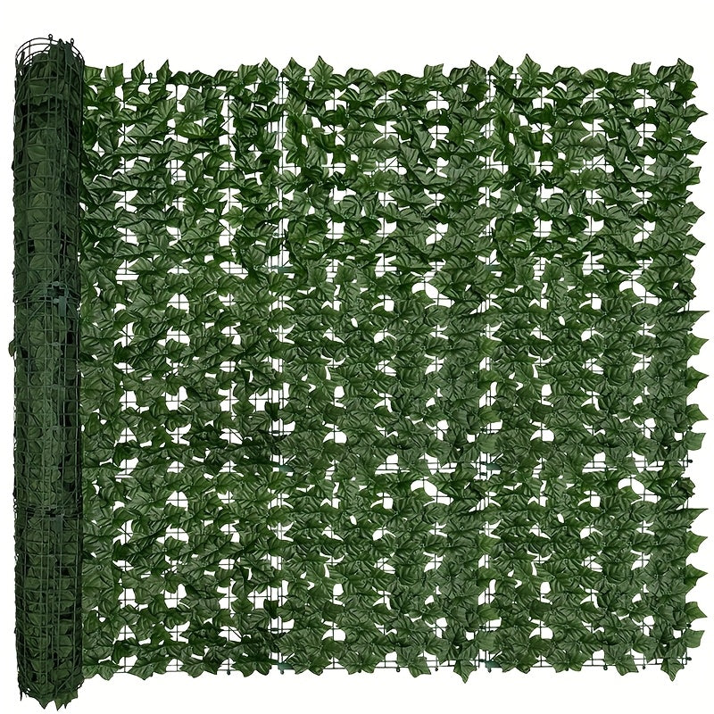 UV Resistant Artificial Ivy Privacy Fence Screen Faux Hedge Wall Panels Fake Ivy Vine Leaf Green Backdrop for Outdoor Garden Patio Balcony Backyard Indoor Decor Multiple Sizes