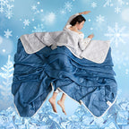 Cooling Blanket for Hot Sleepers - Breathable Dual-Sided Lightweight Quilted Throw, Geometric Pattern Summer Blanket, Sweat Absorbent Soft Bedding, 5 Sizes 6 Colors