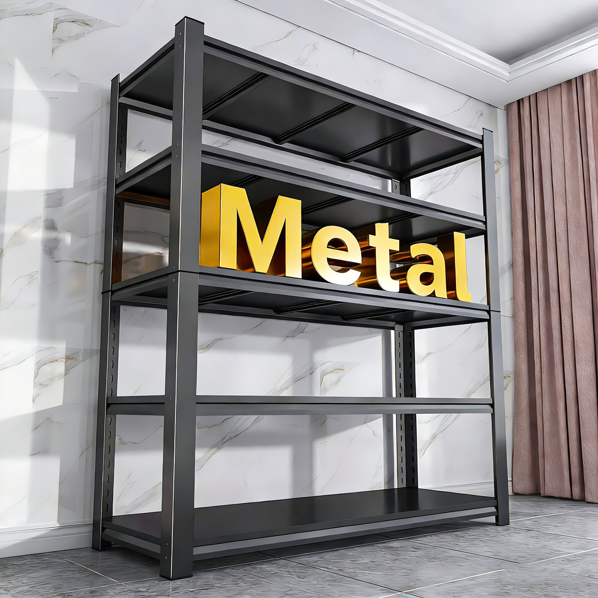 Heavy Duty 5 Tier Metal Shelving Unit 72" Adjustable Storage Rack for Kitchen Garage Basement Warehouse – 3000 LB Capacity Industrial Standing Shelf
