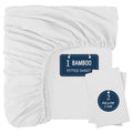 Bamboo Fitted Sheet Set 3pcs Cooling Breathable Soft Deep Pocket – 1 Fitted Sheet & 2 Pillowcases, Fits Mattress Up to 15", Twin Full Queen King, 12 Colors