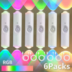 Magnetic Motion Sensor LED Night Lights USB Rechargeable - 9-Color Wall-Mounted Wireless Sconce, 3 Sensing Modes, No Wiring, for Hallway Bedroom Stairs Kitchen | Nuvia Haven