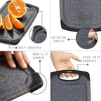 Cutting Board Set 3pcs, Non-Slip Kitchen Chopping Boards with Juice Groove, Dishwasher Safe, Durable BPA-Free Boards for Meat, Vegetables & Fruit, Kitchen Essential & Great Housewarming Gift