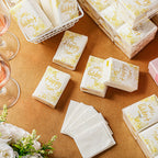 Wedding Tissue Packs 100 Count Happy Tears Pocket Tissues 3-Ply Mini Travel Size for Wedding Favors Welcome Bags Party Ceremony Graduation Guests