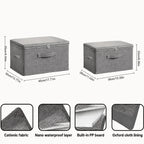 Extra Large Foldable Waterproof Storage Bins 4 or 8 Pack Collapsible Organizer Bags for Clothes Blankets Wardrobe Bedroom Kitchen Books Multi-Purpose