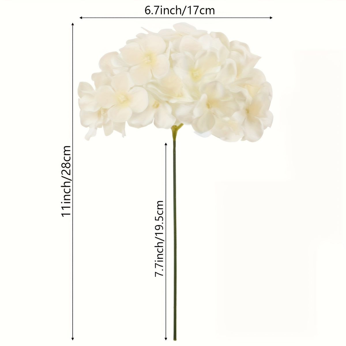 Bulk Artificial Hydrangea Flower Heads 72pcs with Stems - Faux Hydrangea Flowers for Home, Wedding & Party Decorations, Floral Arrangements & Centerpieces