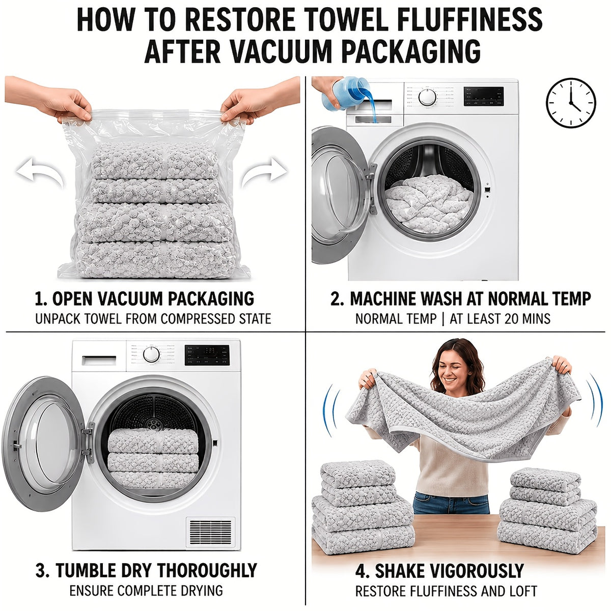 Four-Layer Gauze Jacquard Hand Towel & Kitchen Towel Set Thickened Soft Absorbent Quick Dry - Floral Pastoral Style Multi-Function 4 Designs | Nuvia Haven