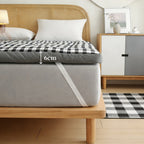 Cooling Breathable Mattress Topper | Soft Fiber Fill | Woven Fabric Cover | All Seasons | 6 Colors | Twin Full Queen King