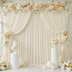 Photo Backdrop 4-Pack Taffeta Draping Background Cloth 5×10 Ft – Opaque Reusable Rod Pocket Panel for Weddings, Birthdays, Baby Showers & Photo Studios | 16 Colors