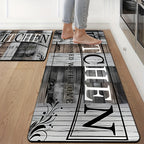 Diatomaceous Earth Bath Mat Set of 2 Non-Slip Quick Dry Bathroom Floor Mat - Washable Diatomite Mats for Bathroom Kitchen Laundry Room Hallway 15.75x23.62 and 15.75x47.24 Inch