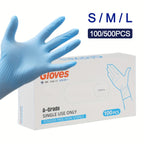 5 Mil Blue Nitrile Disposable Gloves Bulk Pack – 100 to 1000pcs, Waterproof & Anti-Slip, Powder-Free Latex-Free, S/M/L Sizes for Cooking, Cleaning, Food Prep & Pet Care, Non-Sterile