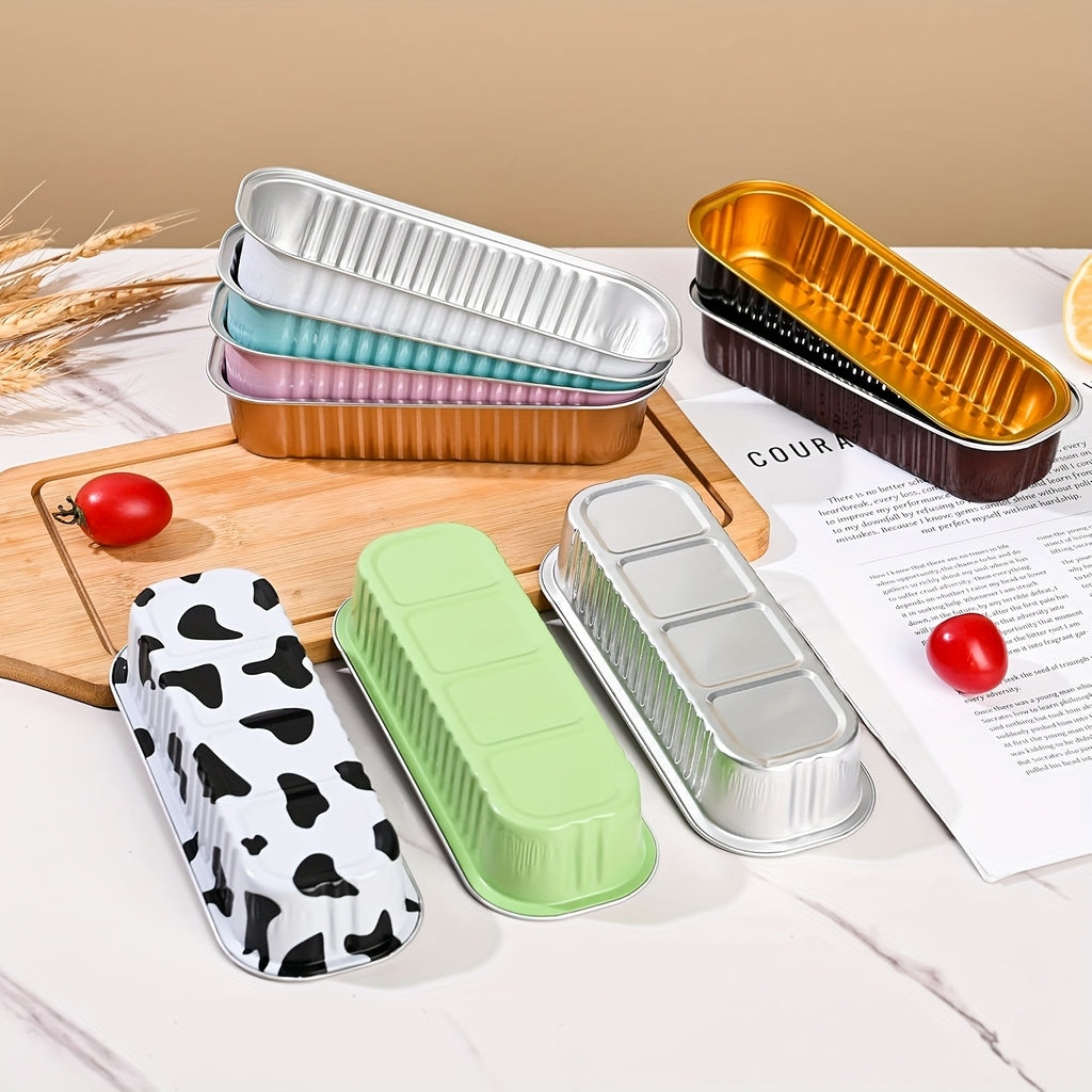 Disposable Mini Cake Boxes 30pcs with Lids & Spoons - Aluminum Foil Baking Cups for Cheesecakes, Custards & Desserts, Party Favor Containers in 5 Colors