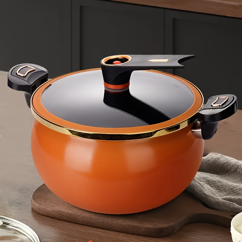 Non-Stick Stockpot 8.45QT with Twist Lock Handle – Large 2.11 Gallon Soup & Stew Pot Compatible with Induction Cooker, Gas & Electric Stovetop