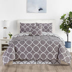 5-Piece Comforter Set – Reversible Quilted Down Alternative Bedding Set with Pillow Shams, Bed Skirt & Cushion | All Season | Twin, Queen, King