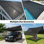 Privacy Screen Fence Heavy Duty HDPE Mesh Outdoor Shade Cloth Barrier 5x25ft 6x50ft with Rope Green Brown Black