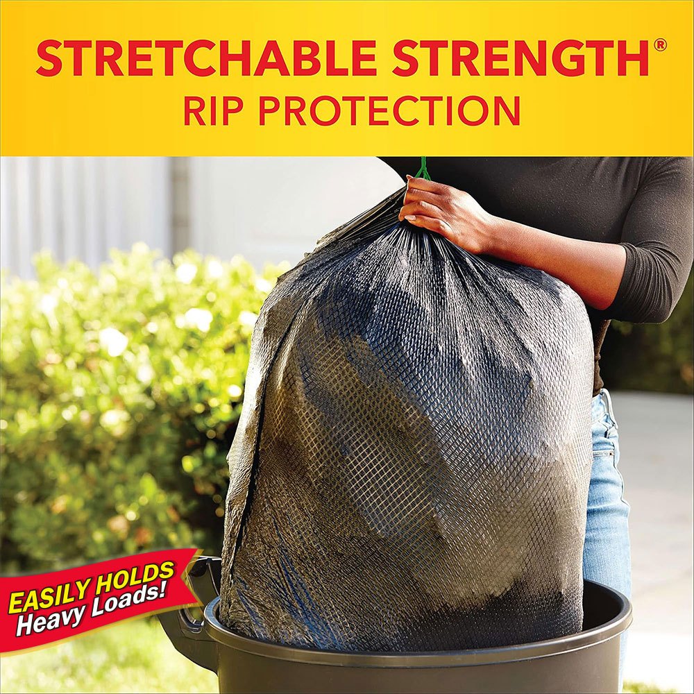 30 Gallon Trash Bags Black Drawstring, Ultra Strong Leak-Proof 113.5L Large Kitchen Trash Can Bags, Multipurpose Cleaning Supplies for Home, Garden, Industrial & Commercial Use (90 or 24 Count)