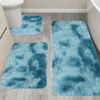 Plush Bath Rugs Set 1-6 Pieces, Multi-Color Microfiber Non-Slip Bathroom Mats – Soft Water Absorbent Thick Machine Washable Toilet Mats for Bathroom, Tub & Shower
