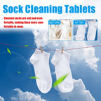 Sock Cleaning Tablets 12pcs Deep-Penetrating Laundry Soak Tabs for Dirty Socks Removes Sweat Stains & Odors No Scrubbing Needed Citric Acid Formula