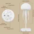 Voice-Controlled Jellyfish LED Lamp Full-Color Gradient Dimmable – 2000mAh Rechargeable Lifelike Tentacles Night Light, Freestanding or Hanging Home Decoration