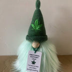 Emotional Support Weed Dwarf Mini Figurine with Encouragement Card – Funny Handmade Fabric Tabletop Decor Novelty Gift for Home Office Desk